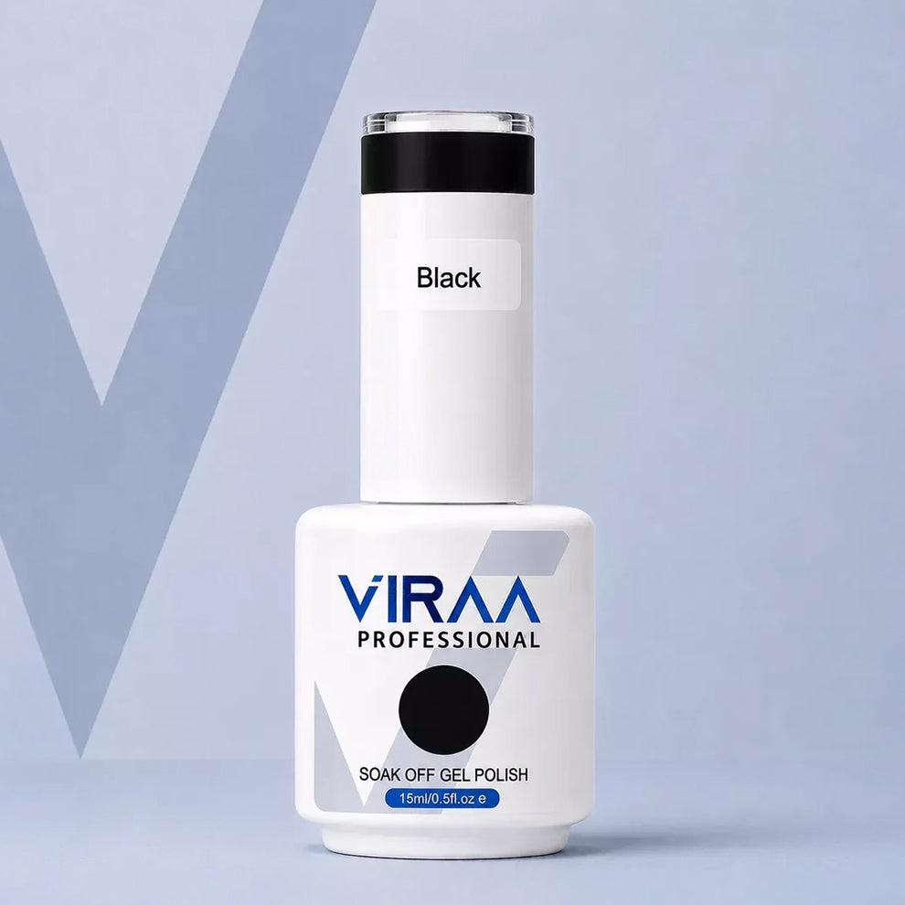 VIRAA Professional Black Gel Polish 15ml