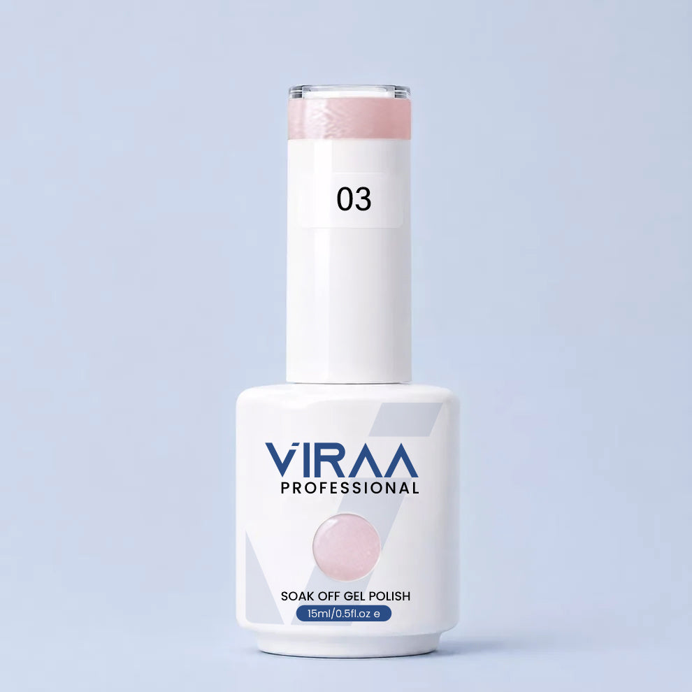 VIRAA Professional Glassy Nude Gel Collection 15ml in GN 03