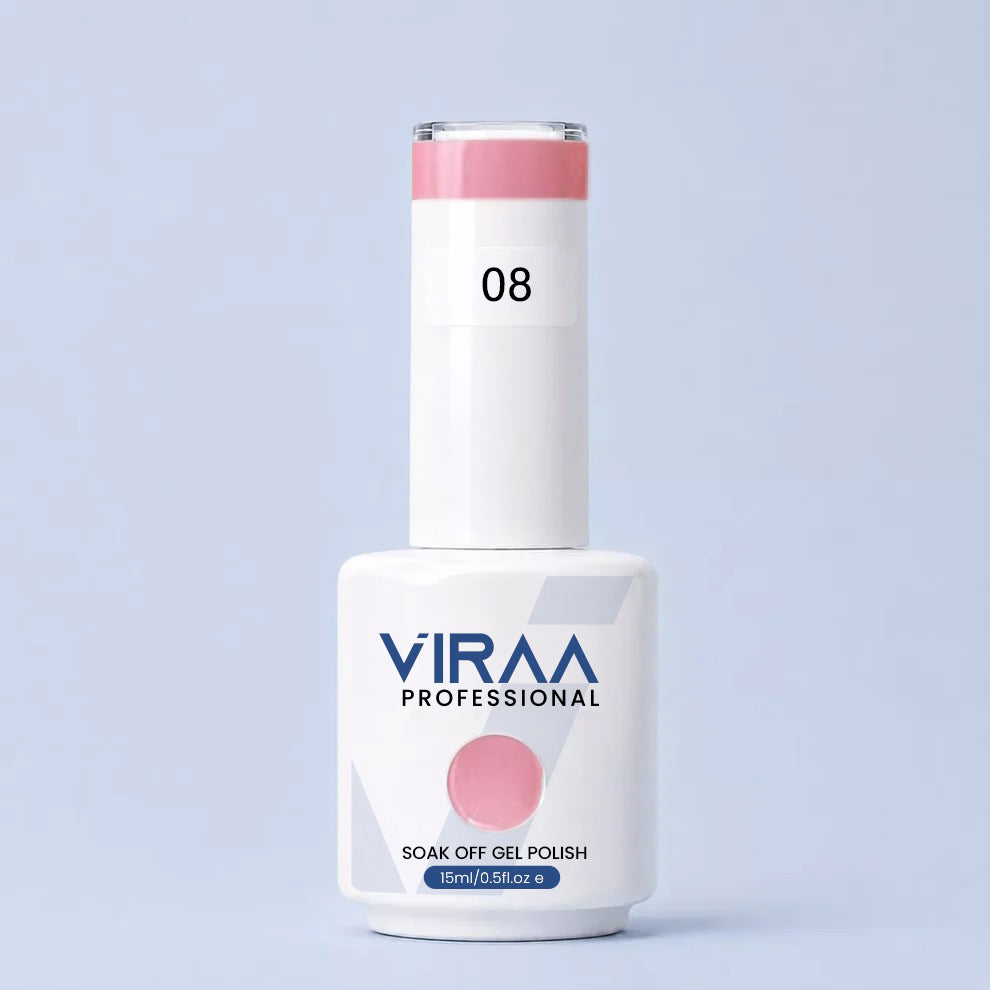 VIRAA Professional Glassy Nude Gel Collection 15ml in GN 08