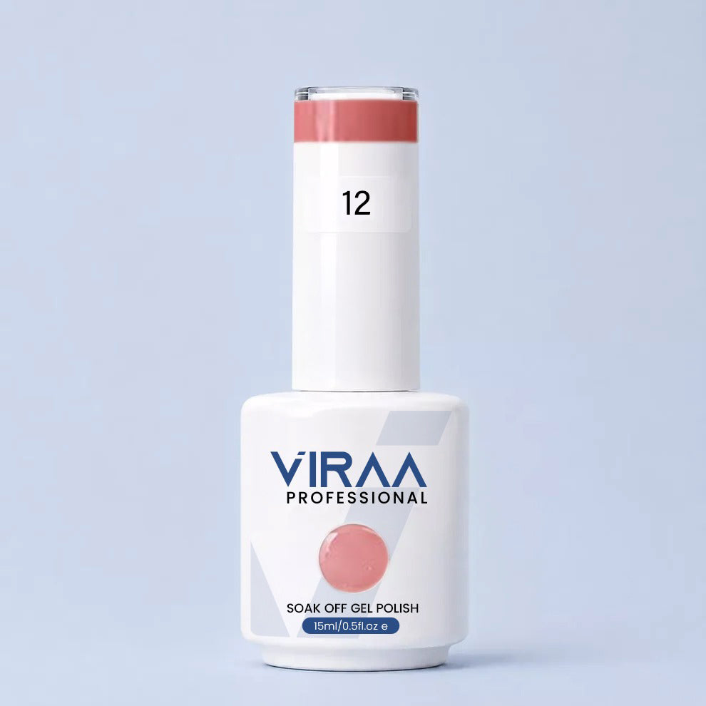 VIRAA Professional Glassy Nude Gel Collection 15ml in GN 12