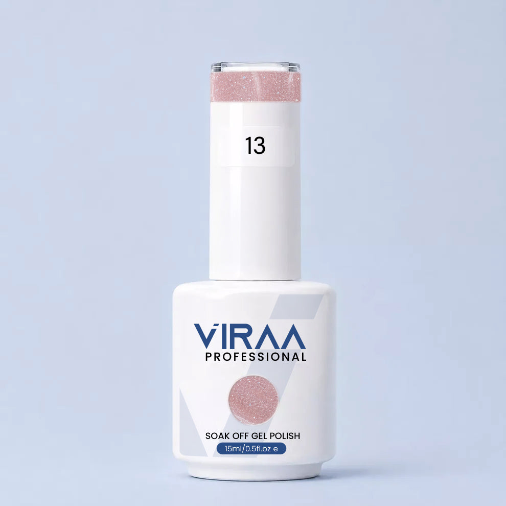 VIRAA Professional Glassy Nude Gel Collection 15ml in GN 13