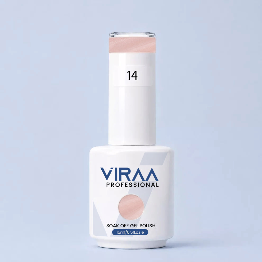 VIRAA Professional Glassy Nude Gel Collection 15ml in GN 14