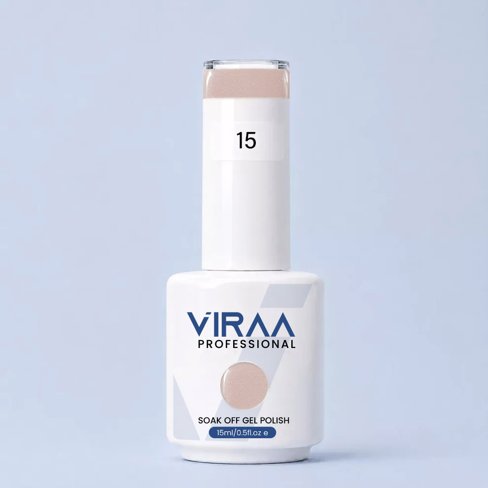 VIRAA Professional Glassy Nude Gel Collection 15ml in GN 15