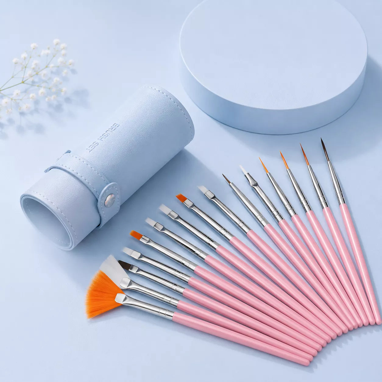 VIRAA Professional Nail Art Brush Set (15 Pieces)