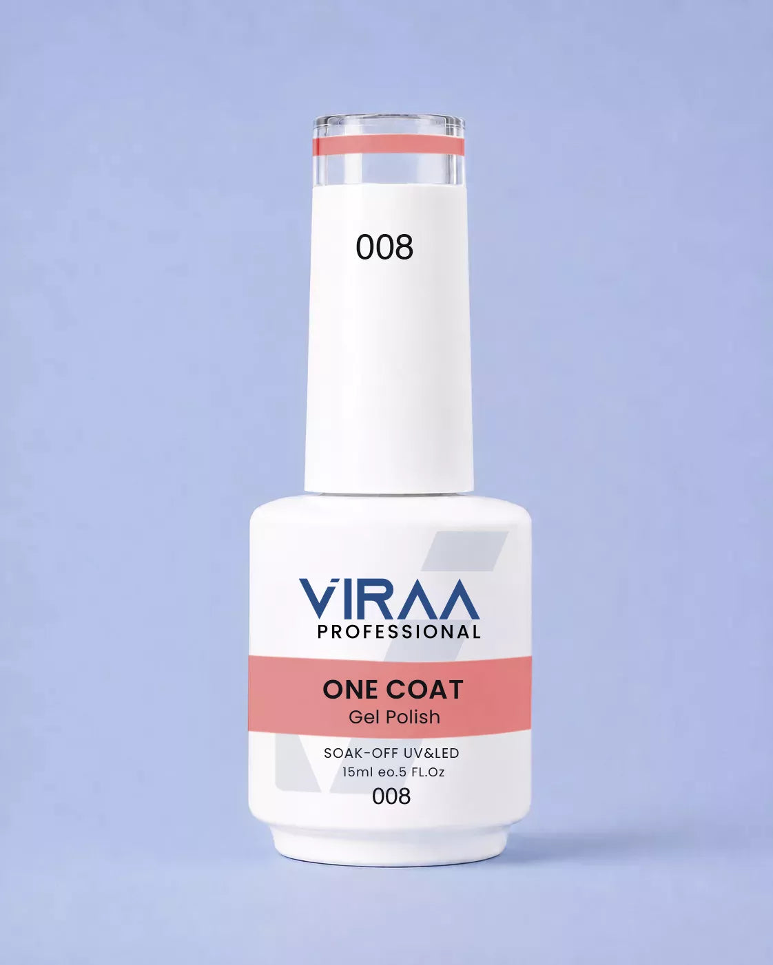 VIRAA Professional 128 Color One Coat Gel Polish 15ml in shade 08