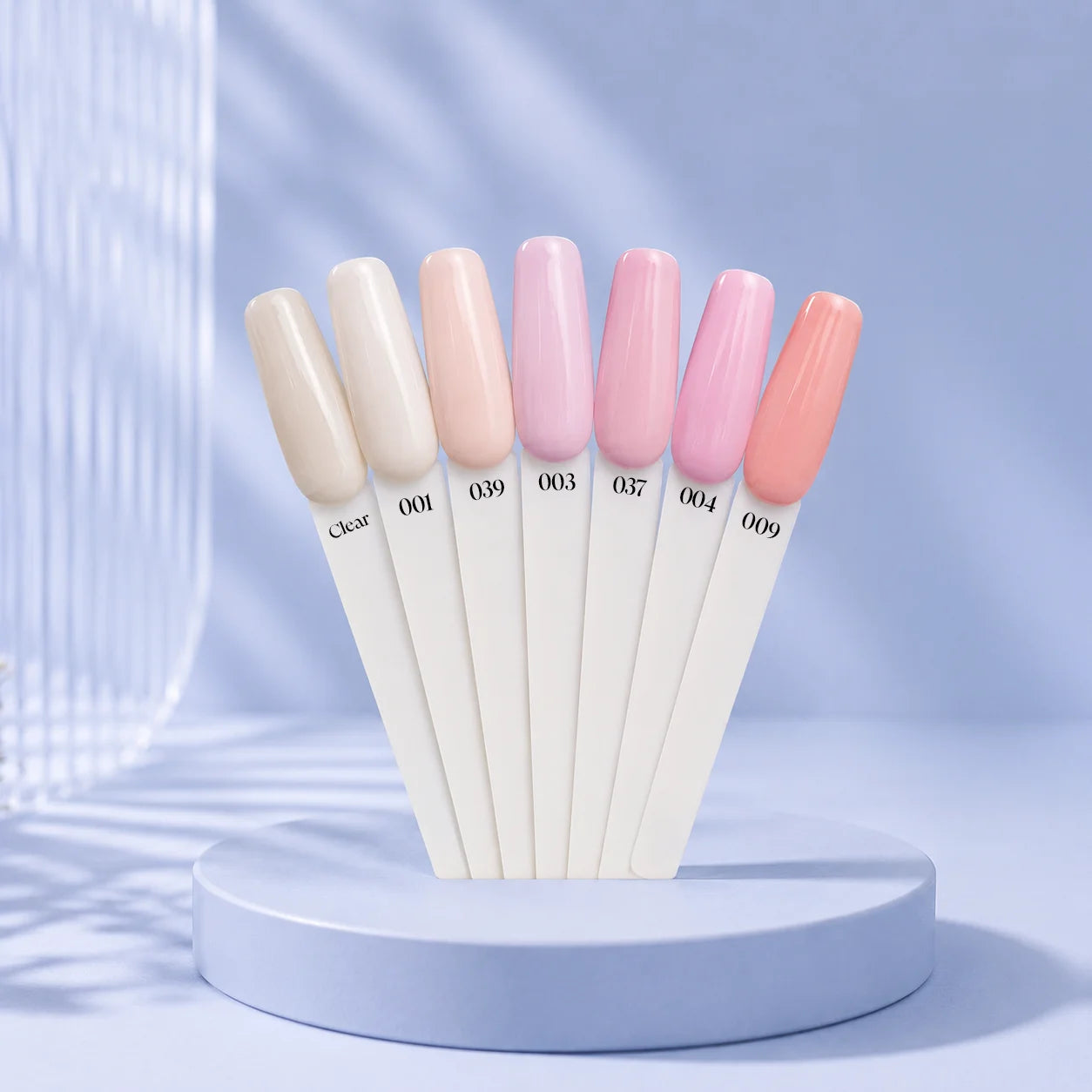 VIRAA Professional Polygel shade card showing every available colour