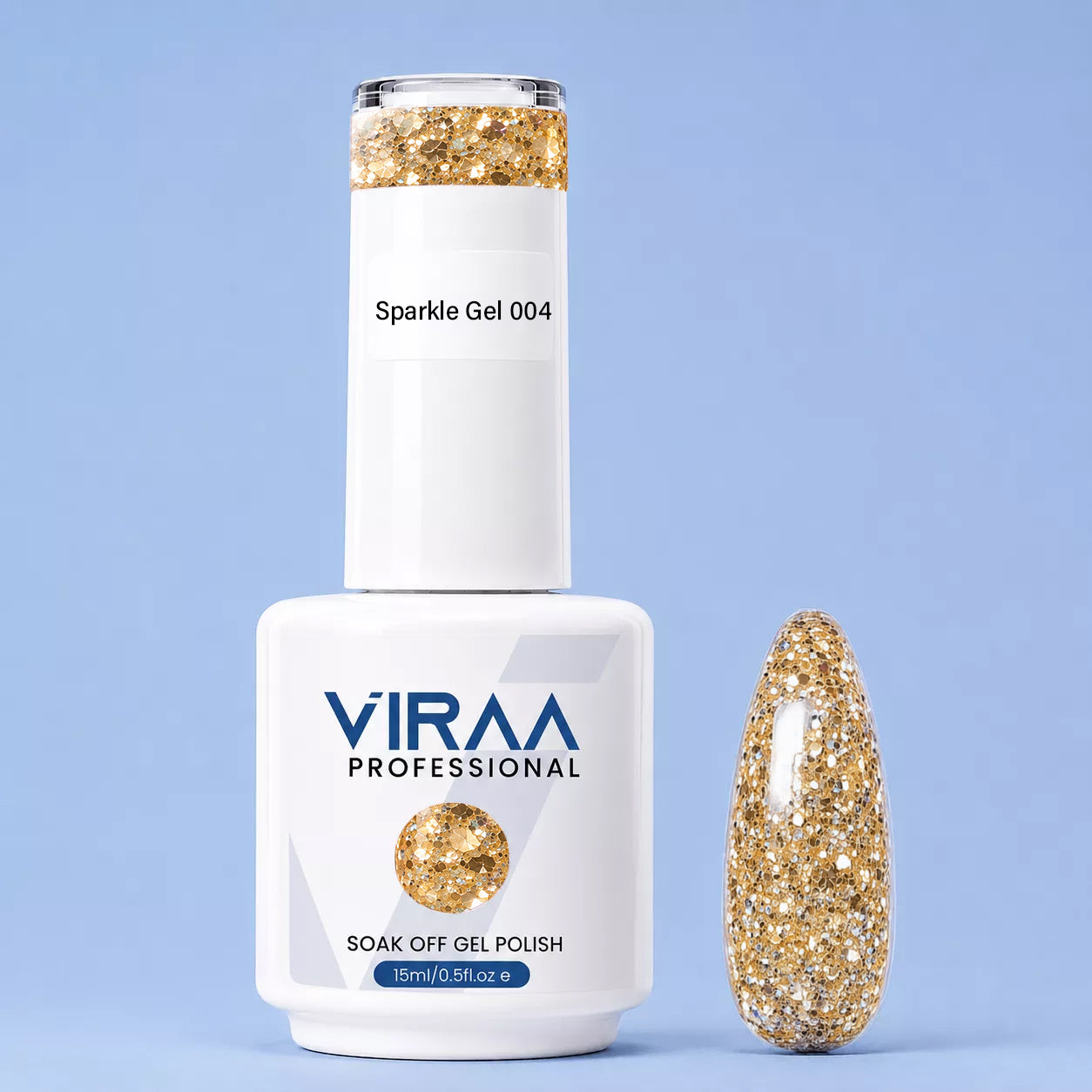 VIRAA Professional Sparkle Gel Polish 15ml in shade 04