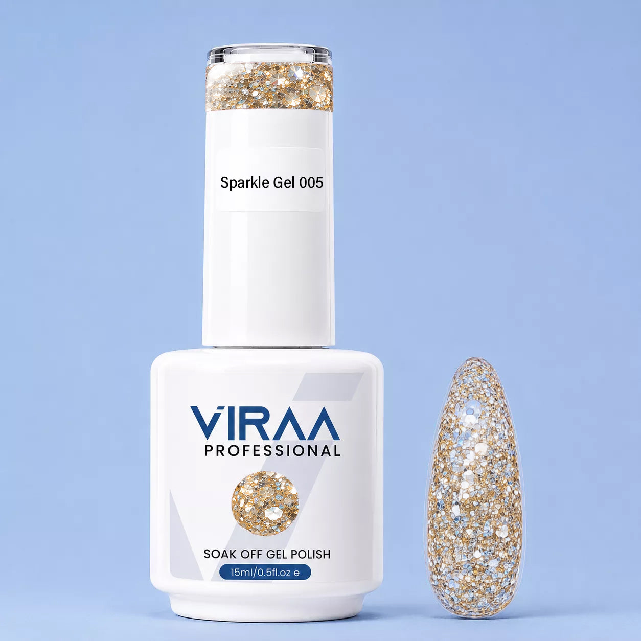 VIRAA Professional Sparkle Gel Polish 15ml in shade 05