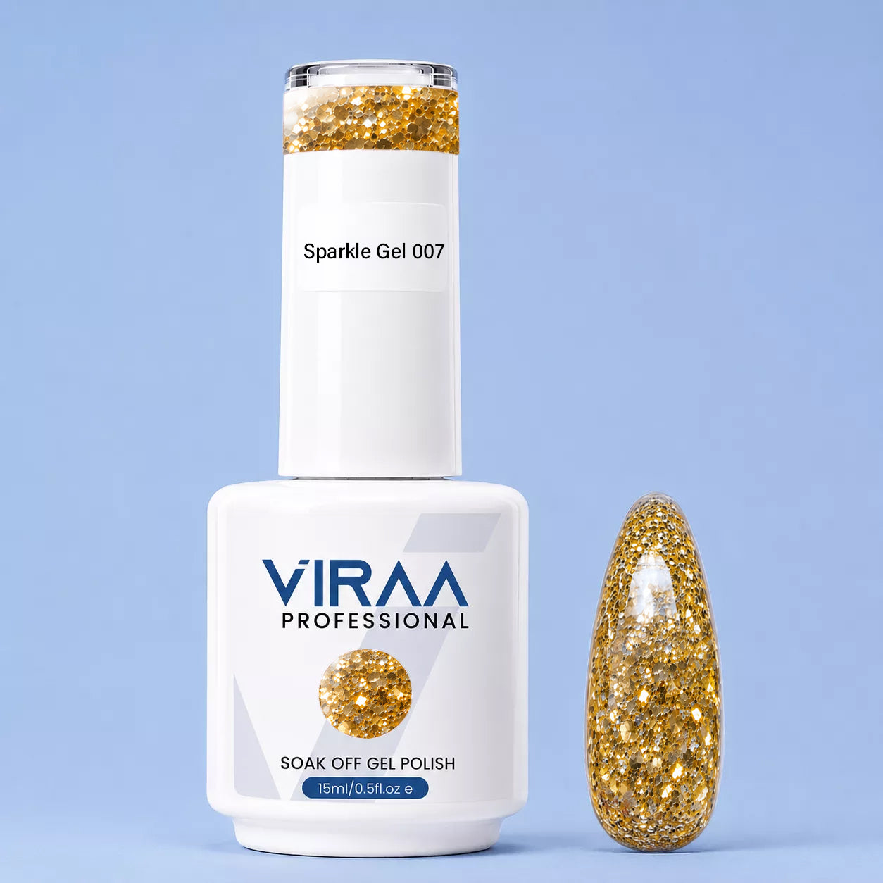 VIRAA Professional Sparkle Gel Polish 15ml in shade 07