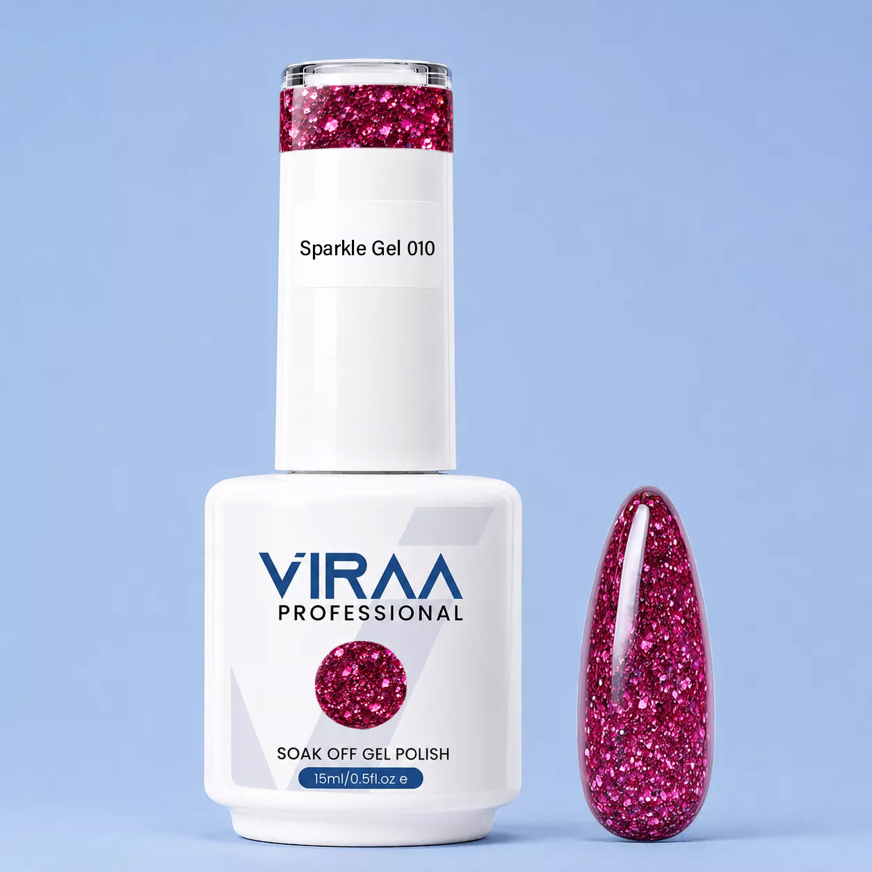 VIRAA Professional Sparkle Gel Polish 15ml in shade 10