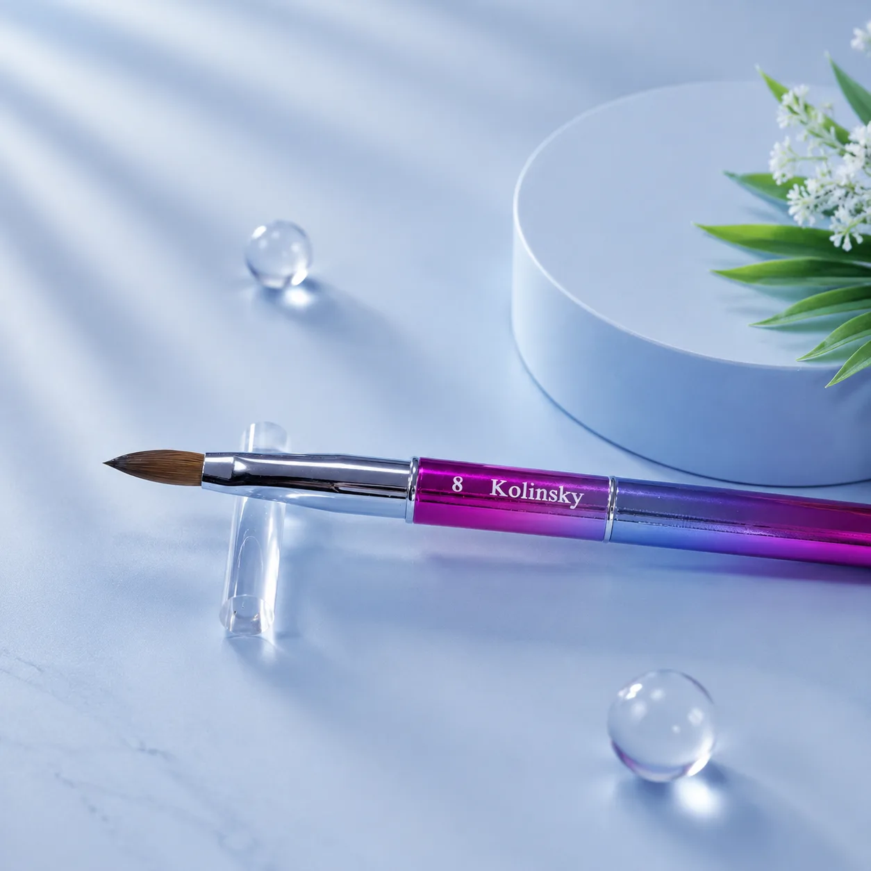 VIRAA Professional Special Acrylic Brush Flat Tip in #8