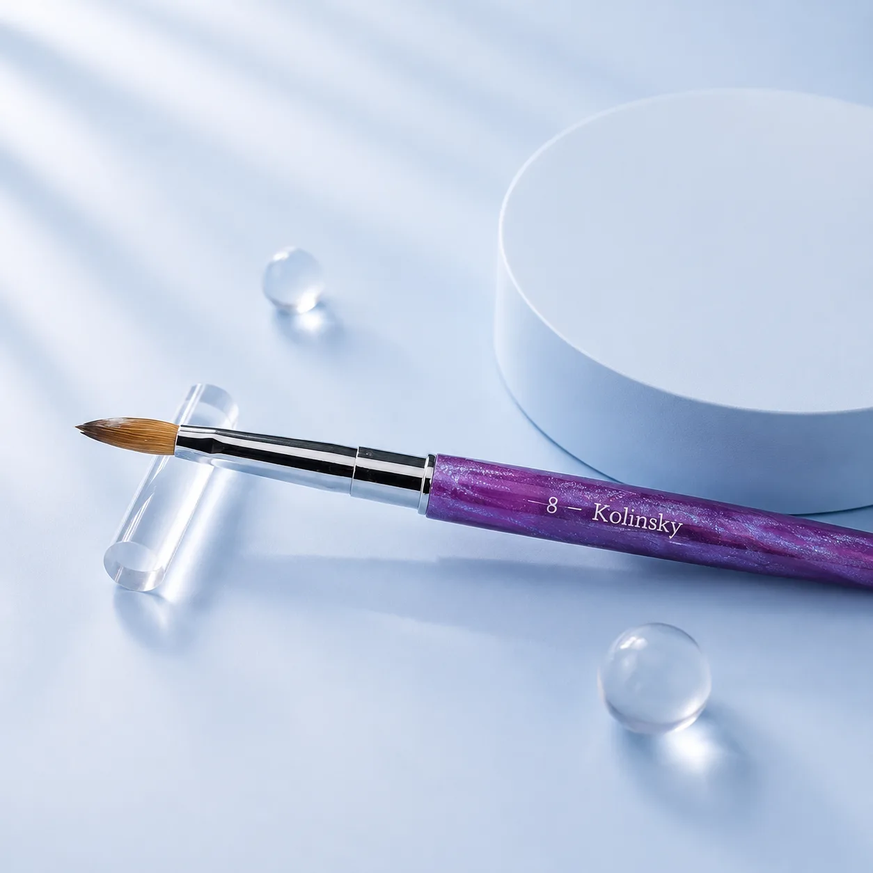 VIRAA Professional Special Kolinski Acrylic Brush Round in #8