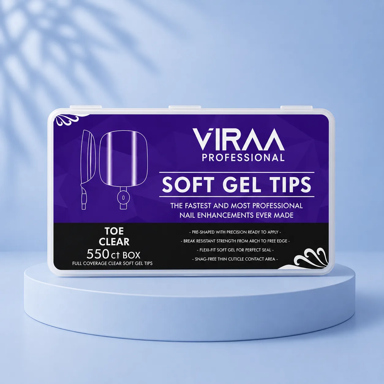 VIRAA Professional Toe Tips – 550 pcs
